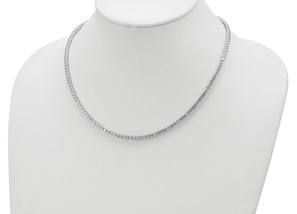 14k White Gold Complete 6.68 carat Round Diamond 17.5 Necklace (Style X10002WAA)