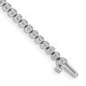 14k White Gold Complete 1 carat Round AAA Diamond 4-prong Tennis Bracelet