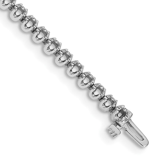 14k White Gold Bracelets Style X10004W - Classique Jewelry Inc.