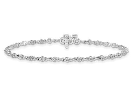14k White Gold Bracelets Style X10016W - Classique Jewelry Inc.