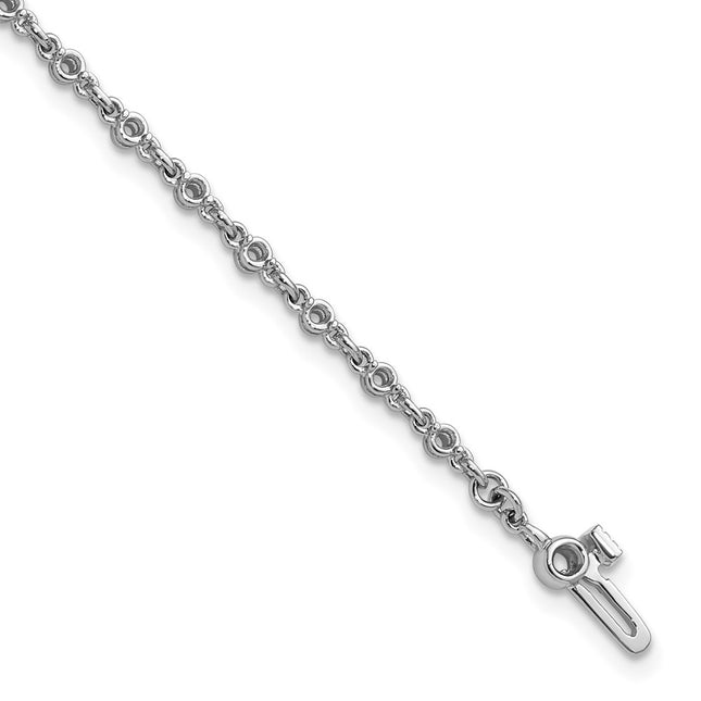 14k White Gold Bracelets Style X10016W - Classique Jewelry Inc.