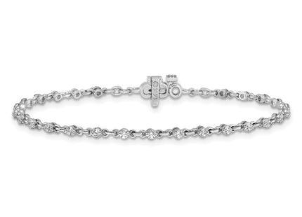 14k White Gold Bracelets Style X10016WAA - Classique Jewelry Inc.