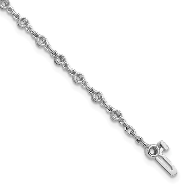 14k White Gold Bracelets Style X10017W - Classique Jewelry Inc.