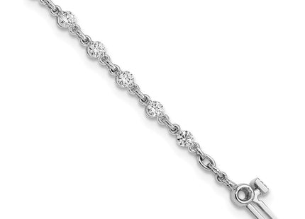 14k White Gold Bracelets Style X10017WVS - Classique Jewelry Inc.