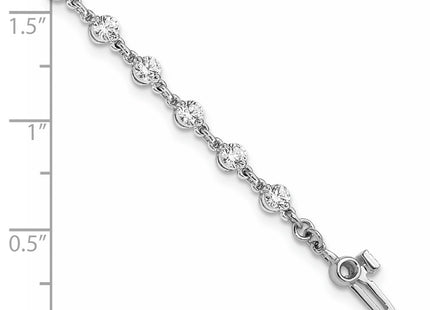 14k White Gold Bracelets Style X10018WAAA - Classique Jewelry Inc.