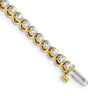 14k Complete 4.18 carat Round A Diamond 2-prong Tennis Bracelet