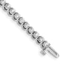 14k White Gold Complete 4.18 carat Round VS Diamond 2-prong Tennis Bracelet