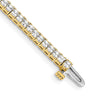 14k Complete 4 carat Princess AAA Diamond 4-prong Tennis Bracelet