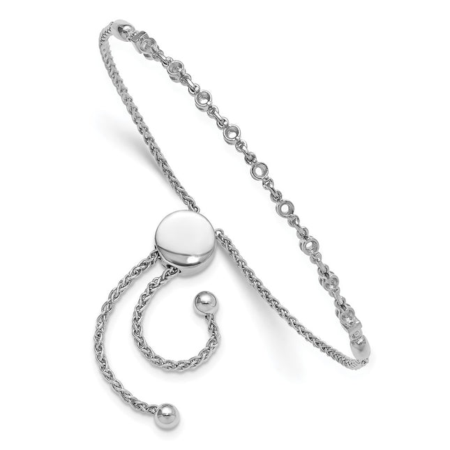 14k White Gold Bracelets Style X10025W - Classique Jewelry Inc.