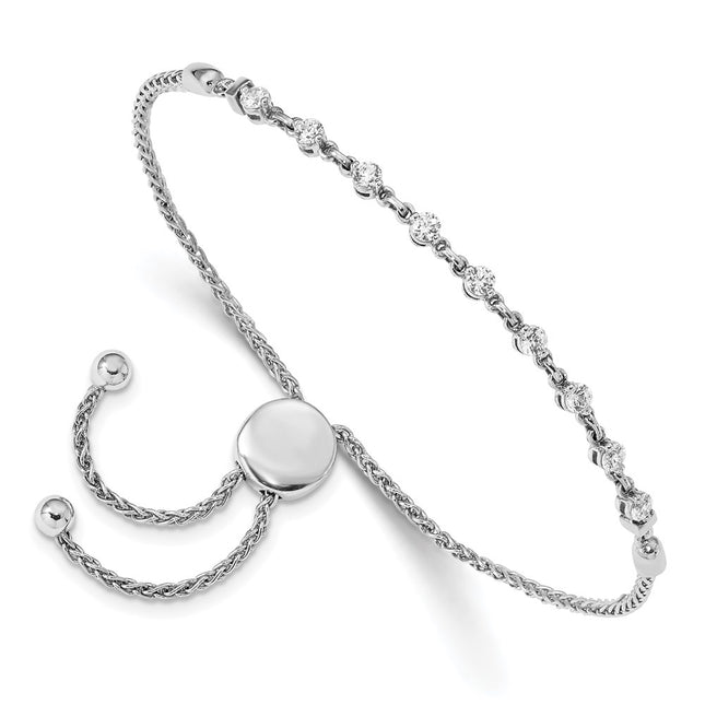 14k White Gold Bracelets Style X10025WAAA - Classique Jewelry Inc.