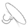 14k White Gold Polished Complete 1/2 carat A Diamond Adjustable Bracelet