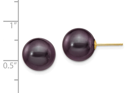 14k Yellow Gold Earrings Style X100PB - Classique Jewelry Inc.