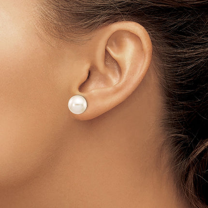 14k Yellow Gold Earrings Style X100PW - Classique Jewelry Inc.