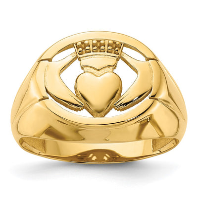 14K gold claddagh ring