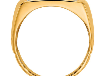14k Yellow & Rhodium Rings Style X19 - Classique Jewelry Inc.