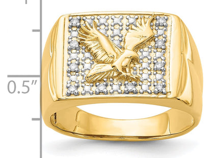 14k Yellow & Rhodium Rings Style X19 - Classique Jewelry Inc.