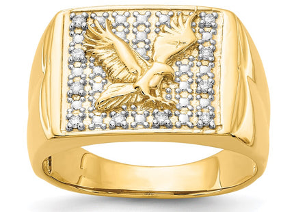 14k Yellow & Rhodium Rings Style X19 - Classique Jewelry Inc.