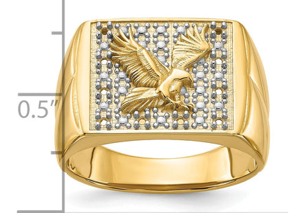 14k Yellow & Rhodium Rings Style X19B - Classique Jewelry Inc.