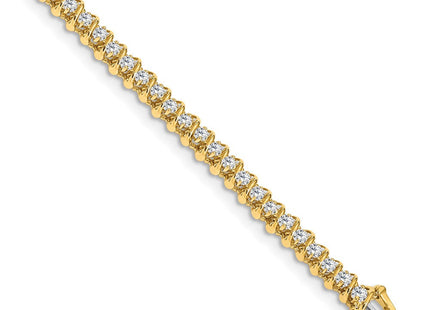 14k Complete 0.93 Carat Round Diamond Fancy Spiral Tennis Bracelet (Style X2000AA)