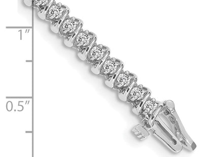 14k White Gold Bracelets Style X2001WVS - Classique Jewelry Inc.