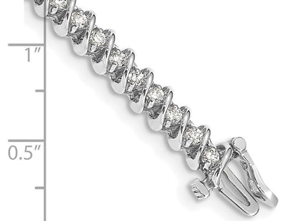 14k White Gold Bracelets Style X2002WVS - Classique Jewelry Inc.
