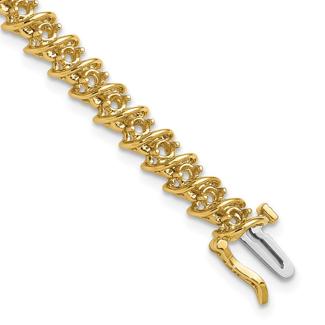 14k Yellow Gold Bracelets Style X2003 - Classique Jewelry Inc.