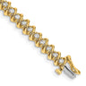 14k Complete 2.25 carat Round AA Diamond Fancy Spiral Tennis Bracelet