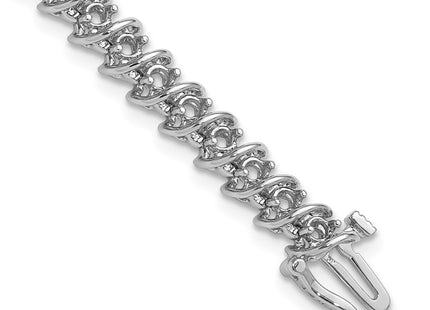 14k White Gold Bracelets Style X2003W - Classique Jewelry Inc.