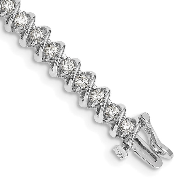 14k White Gold Bracelets Style X2003WVS - Classique Jewelry Inc.
