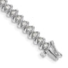 14k White Gold Complete 2.25 carat Round VS Diamond Fancy Spiral Tennis Bracelet