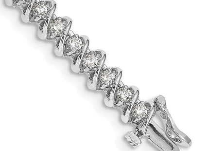 14k White Gold Bracelets Style X2003WA - Classique Jewelry Inc.