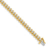 14k Complete 3.31 carat Round A Diamond Fancy Spiral Tennis Bracelet