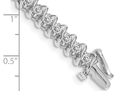 14k White Gold Bracelets Style X2004W - Classique Jewelry Inc.