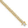 14k Complete 3.72 carat Round AAA Diamond Fancy Spiral Tennis Bracelet