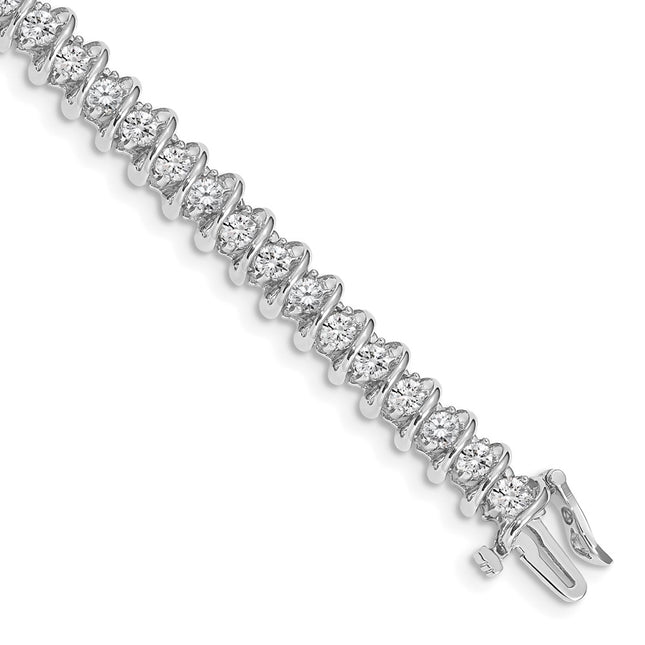 14k White Gold Bracelets Style X2005WA - Classique Jewelry Inc.