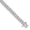 14k White Gold Complete 3.72 carat Round A Diamond Fancy Spiral Tennis Bracelet