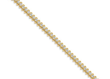 14k Complete 5 Carat Round Diamond Fancy Spiral Tennis Bracelet (Style X2006AA)