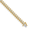 14k Complete 5 carat Round A Diamond Fancy Spiral Tennis Bracelet