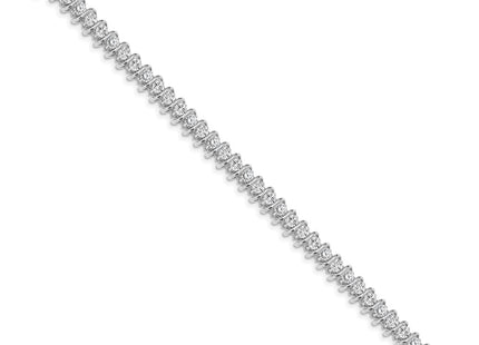 14k White Gold Bracelets Style X2006WA - Classique Jewelry Inc.