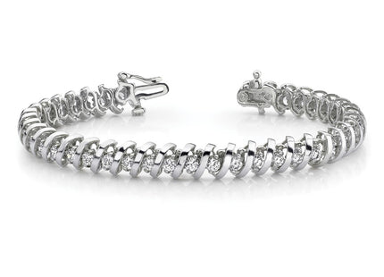 14k White Gold Bracelets Style X2006WAA - Classique Jewelry Inc.