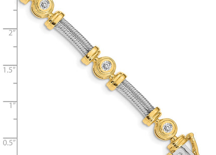 14k Two-tone Bracelets Style X2015A - Classique Jewelry Inc.