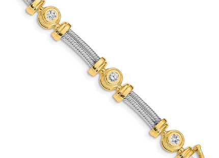 14k Two-tone Bracelets Style X2015A - Classique Jewelry Inc.