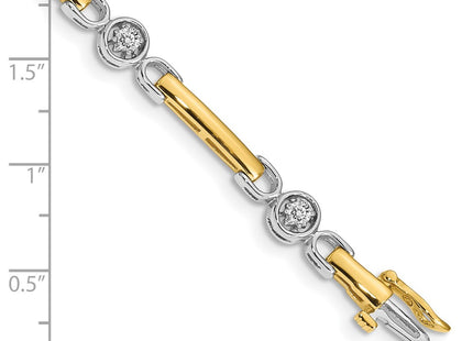 14k Two-tone Bracelets Style X2017AAA - Classique Jewelry Inc.