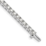 14k White Gold Complete 6.6 carat Round AA Diamond 4-prong Tennis Bracelet