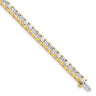 14k Complete 7.5 carat Round AAA Diamond 4-prong Tennis Bracelet