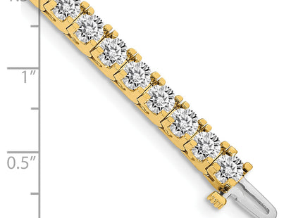 14k Complete 1.25 carat Round A Diamond 4-prong Tennis Bracelet