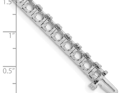 14K white gold diamond bracelet, further view