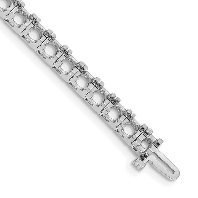 14k White Gold Bracelets Style X2047W - Classique Jewelry Inc.