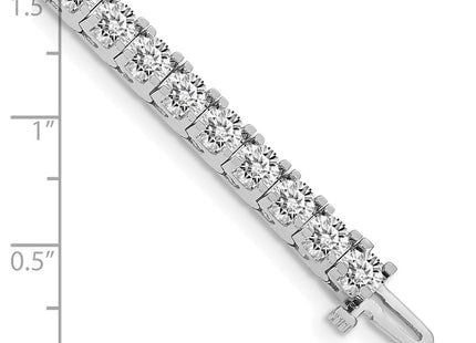 14K white gold diamond bracelet, further view