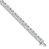 14k White Gold Complete 17 carat Round AA Diamond 4-prong Tennis Bracelet